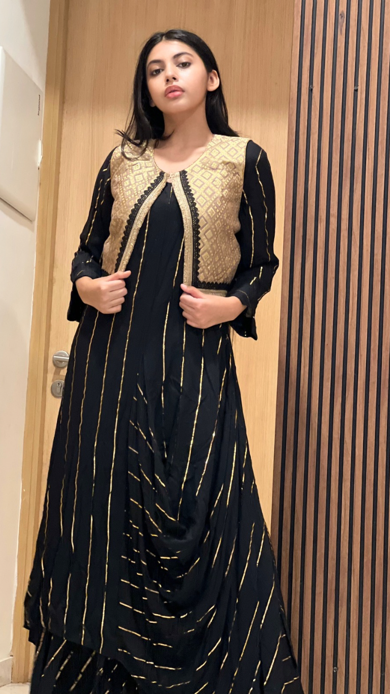 Black Indowestern dress