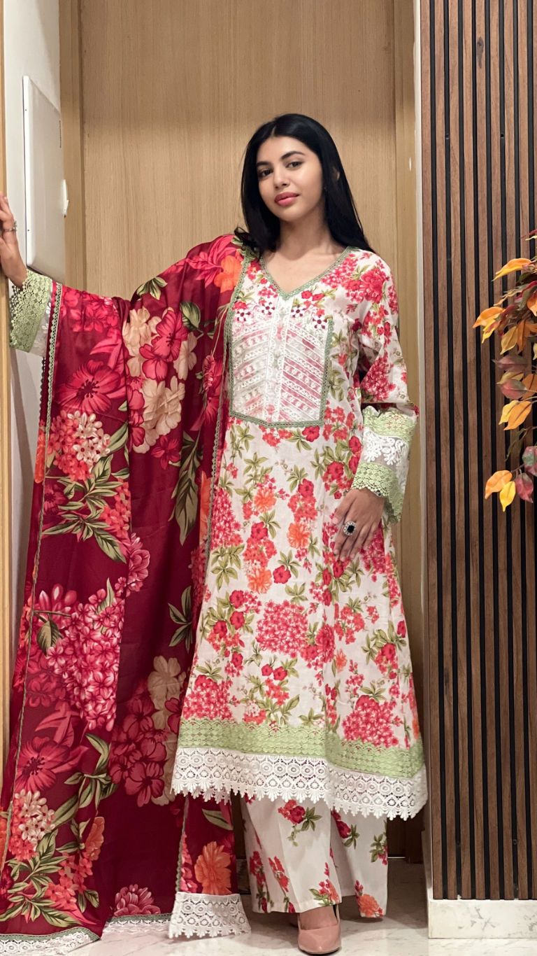 Pakistani muslin cotton suits
