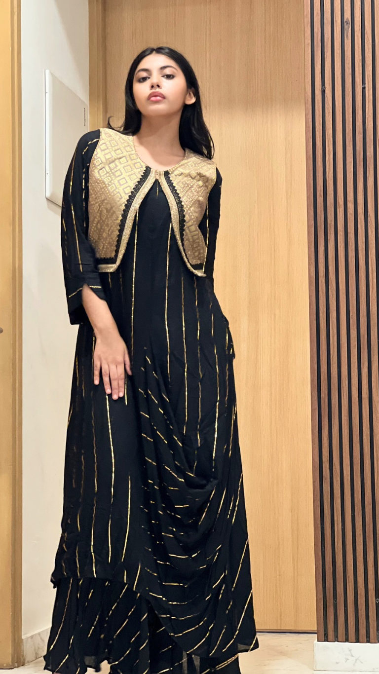 Black Indowestern dress