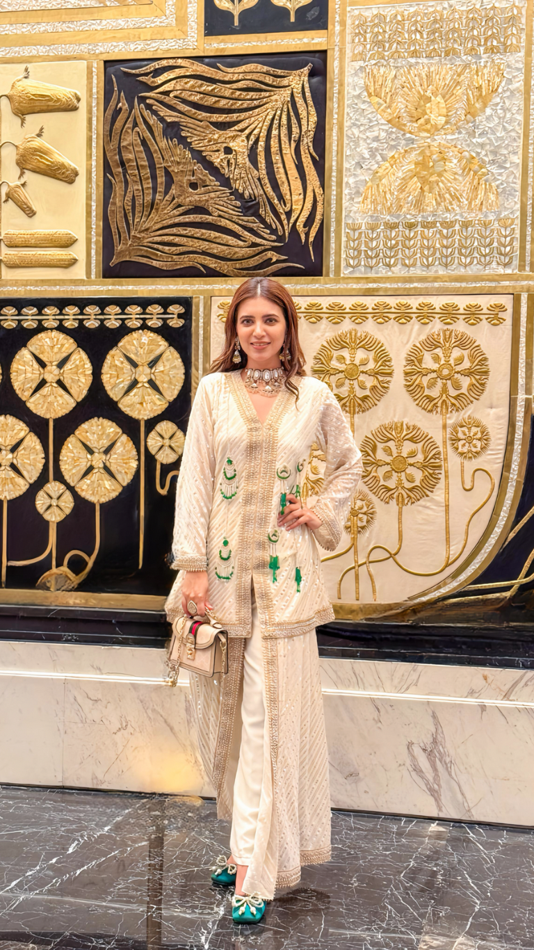 Indo western drape kurta set
