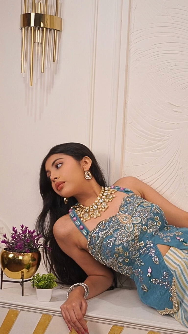 Aquamarine lehenga set