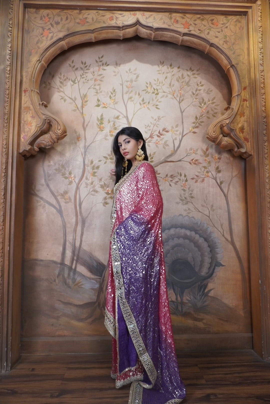 Zaisha pink drape set