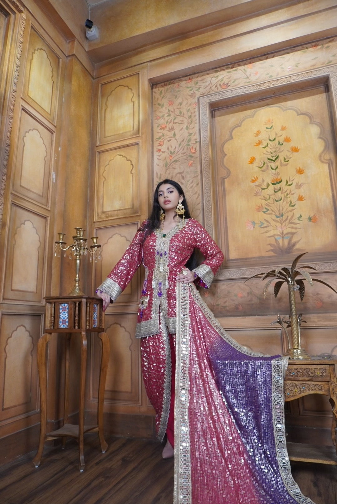 Zaisha pink drape set