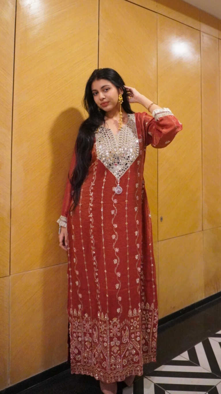 Zara long kaftan dress